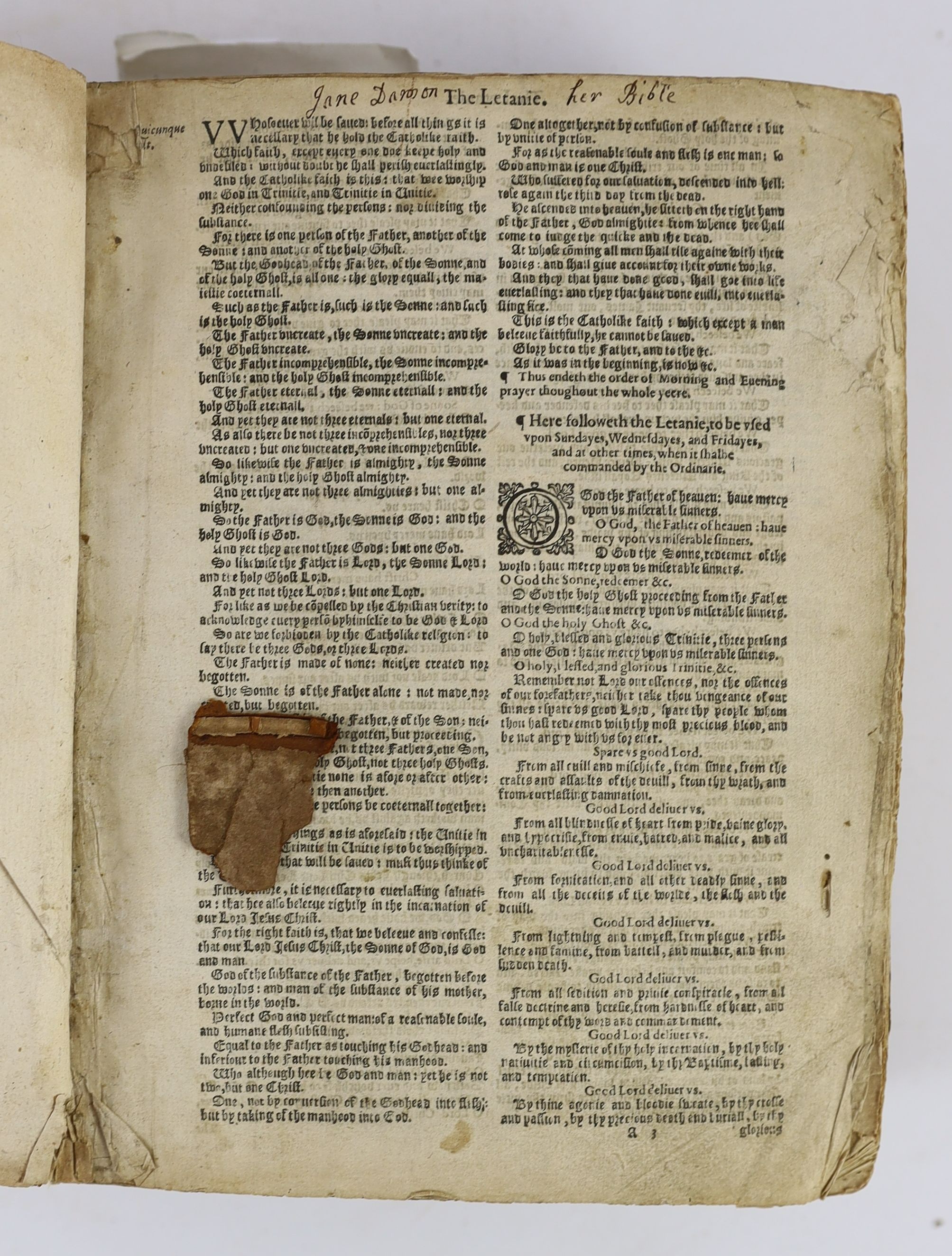 Bible in English - The Bible. ‘’[Geneva version]’’, 8vo, calf, bound with: Herry’s Concordances. 1608. [and] Sternehold/Hopkins metrical Psalms, Robert Barker, London, 1608, sold w.a.f.